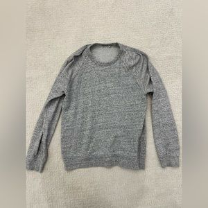 T Alexander Wang Grey Marled Long Sleeve Sweatshirt Top